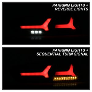 Mitsubishi Lancer LED Tail Lights - Rear - SPYDER - Version 2 - Black Smoke - `08-`14