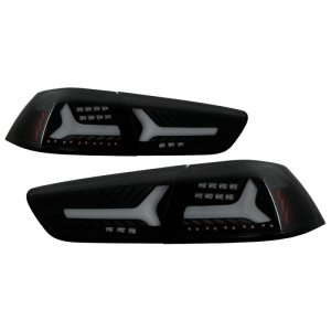 Mitsubishi Lancer LED Tail Lights - Rear - SPYDER - Version 2 - Black Smoke - `08-`14