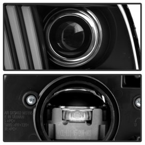 Ford Mustang Headlights - SPYDER - APEX Series Version 2 High-Power LED - Black - `05-`08