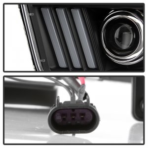 Ford Mustang Headlights - SPYDER - APEX Series Version 2 High-Power LED - Black - `05-`08