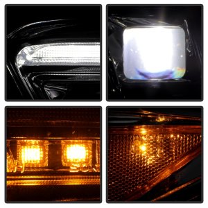 Toyota Tacoma Headlights - SPYDER - APEX Series Projector - Halogen Model Only, Multi-Beam High-Power LED Module Equipped - Chrome - `16-`20