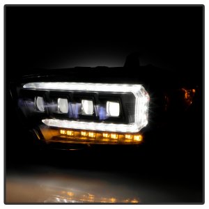 Toyota Tacoma Headlights - SPYDER - APEX Series Projector, High-Power LED, Multi-Beam - Black - `16-`20