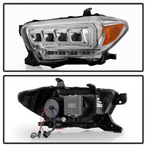 Toyota Tacoma Headlights - SPYDER - APEX Series Projector with Multi-Beam High-Power LED Module - Chrome - `16-`20