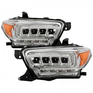 Toyota Tacoma Headlights - SPYDER - APEX Series Projector with Multi-Beam High-Power LED Module - Chrome - `16-`20