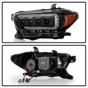 Toyota Tacoma Headlights - SPYDER - APEX Series Projector - Black - `16-`20