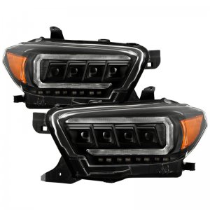 Toyota Tacoma Headlights - SPYDER - APEX Series Projector - Black - `16-`20
