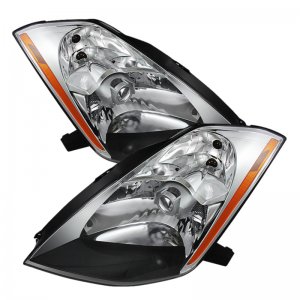 Nissan 350Z Headlights - SPYDER - Crystal - Chrome - `03-`05