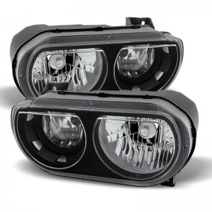 Dodge Challenger Headlights - SPYDER - Black - `08-`13