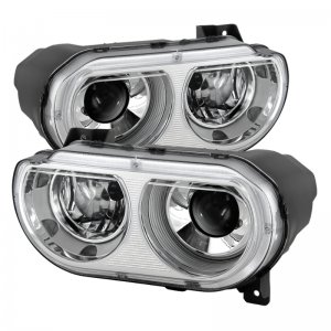 Dodge Challenger Headlights - SPYDER - Xenon HID Model - Chrome - `08-`14