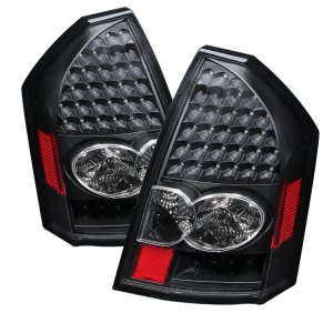 Chrysler 300 Tail Lights - SPYDER - LED - Black - `05-`07