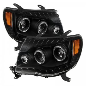 Toyota Tacoma Headlights - SPYDER - Halo Projector - Black - `05-`11