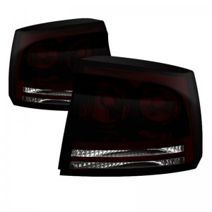 Dodge Charger Tail Lights - SPYDER - OEM Style - Dark Red - `05-`08