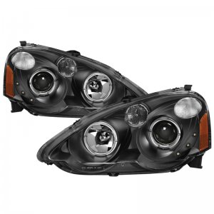 Acura RSX Headlights - SPYDER - Halo Projector - Black - `02-`04