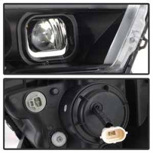 Toyota Tacoma Headlights - SPYDER - xTune DRL Light Bar Projector with Sequential Turn Signal - Black - `16-`18