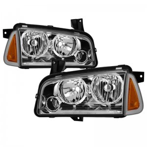 Dodge Charger Headlights - SPYDER - OEM Style Halogen - Chrome - `05-`10
