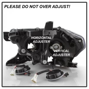 Toyota Tacoma SR Headlights - SPYDER - DRL Light Bar Projector Headlights with Sequential Turn Signal - Black Smoke - `16-`18