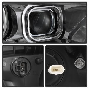 Toyota Tacoma Headlights - SPYDER - DRL Light Bar Projector + Sequential Turn Signal - Chrome - `16-`18