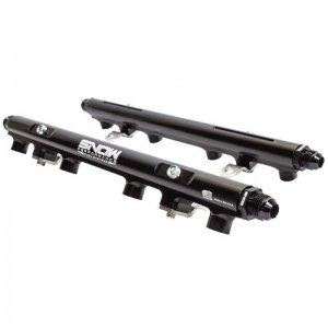 Ford Mustang Fuel Rail Kit (Pair) - Snow Performance - Billet - Black - `11-`17