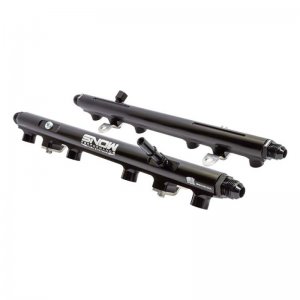 Ford Mustang Fuel Rail Kit - Snow Performance - Billet, Return Style - Black - `11-`14