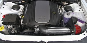 Dodge Challenger Performance Air Intake - Spectre - Air Intake Performance Kit - Polished w/Red - `11-`17