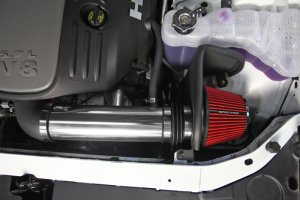 Dodge Challenger Performance Air Intake - Spectre - Air Intake Performance Kit - Polished w/Red - `11-`17