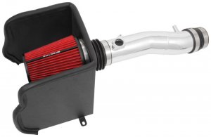 Toyota Tacoma Performance Air Intake - Spectre - Cold Air Intake, Red Filter, Powder Coated Black Heat Shield - Polished - `16-`20