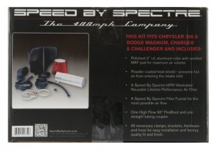 Chrysler 300C Performance Air Intake - Driver Side - Spectre - Spectre High Performance Racing (HPR) air filter - Polished - `05-`10