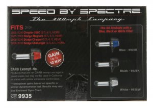 Chrysler 300C Performance Air Intake - Driver Side - Spectre - Spectre High Performance Racing (HPR) air filter - Polished - `05-`10