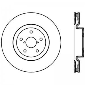 Subaru Impreza Brake Rotor (1) - Front - Stoptech - High Carbon CRYO-STOP - Black - `05-`14