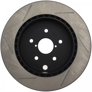 Subaru Impreza Brake Rotor (1) - Rear Right - Stoptech - Slotted - Black - `08-`14