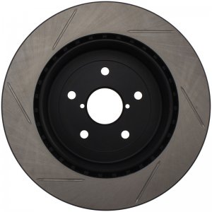 Subaru Impreza Brake Rotor (1) - Rear Right - Stoptech - Slotted - Black - `05-`07