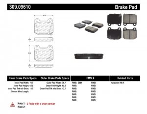 Subaru Impreza Brake Pads - Rear - Stoptech - ST-22 2-Piston - `04-`14