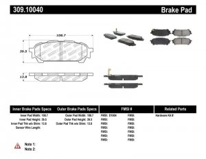 Subaru Impreza Brake Pads - Rear - Stoptech - Sport - `03-`07