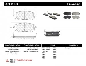 Subaru Impreza Brake Pads - Front - Stoptech - Sport - `02-`10