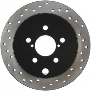Subaru Impreza Brake Rotor (1) - Rear Right - Stoptech - Drilled Sport - Black - `12-`16