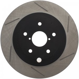 Subaru Impreza Brake Rotor (1) - Rear Left - Stoptech - Slotted Sport - Black - `08-`14
