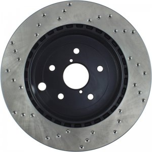 Subaru Impreza Brake Rotor (1) - Rear Left - Stoptech - Cryo Drilled Sport - Black - `08-`14