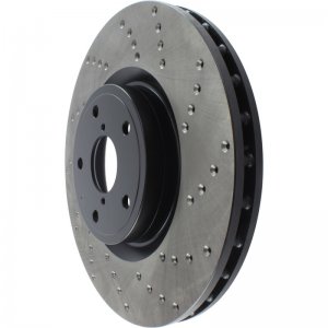 Subaru Impreza Brake Rotor (1) - Left Front - Stoptech - Sport Cryo Drilled - Black - `05-`14
