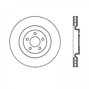 Ford Mustang Brake Rotor (1) - Front - Stoptech - Premium Cryostop - Black - `07-`14