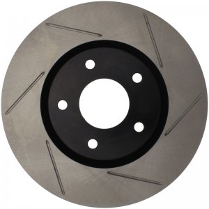 Nissan 350Z Brake Rotor (1) - Front Right - Stoptech - Slotted Sport - Black - `03-`05