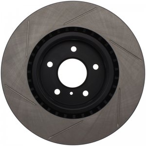 Nissan 350Z Brake Rotor (1) - Front Left - Stoptech - Slotted - Black E-Coated - `03-`08