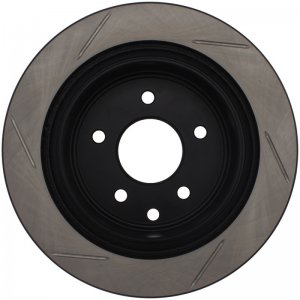 Nissan 350Z Brake Rotor (1) - Rear Left - Stoptech - Slotted Sport - Black E-Coated - `03-`05