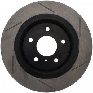 Nissan 350Z Brake Rotor (1) - Front Right - Stoptech - Slotted Sport Rotors - Black - `06-`09