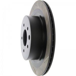 Nissan 350Z Brake Rotor (1) - Rear Left - Stoptech - Slotted - Black - `06-`09