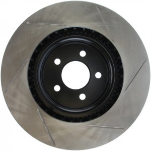 Ford Mustang Brake Rotor (1) - Front Right - Stoptech - Slotted Sport - Black - `07-`14