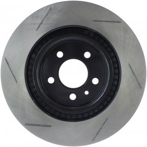 Ford Mustang Brake Rotor (1) - Front Left - Stoptech - Slotted Sport - Black E-Coated - `11-`14