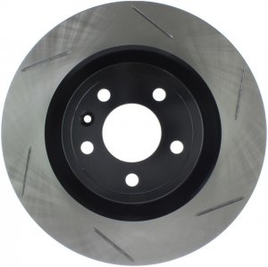 Ford Mustang Brake Rotor (1) - Front Left - Stoptech - Slotted Sport - Black E-Coated - `11-`14