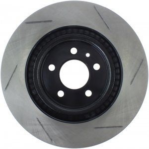 Ford Mustang Brake Rotor (1) - Front Right - Stoptech - Slotted Sport - Black - `11-`14