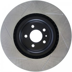Ford Mustang Brake Rotor (1) - Front Left - Stoptech - Slotted Sport - Black - `13-`14