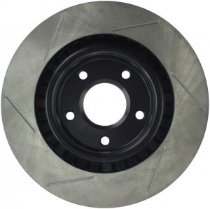 Chevrolet Corvette Brake Rotor (1) - Front Left - Stoptech - Slotted Sport - Black - `05-`13